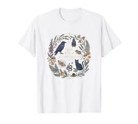 Love The Misunderstood Raven Bat Black Cat Forest Animals Value Graphic T-Shirt, Men, White, XL