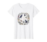 Love The Misunderstood Raven Bat Black Cat Forest Animals Value Graphic T-Shirt, Women, White, M