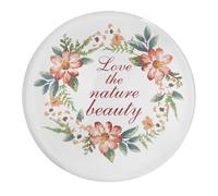 Love The Nature Beauty Glass Decorative Magnets for Fridge 2 PCS Spring Summer Green Wreath Fridge Magnet Sticker Inspirational Office Housewarming Home Decor Keepsake Birthday Wedding