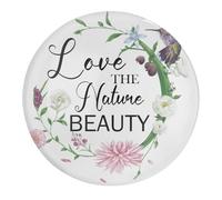 Love The Nature Beauty Glass Fridge Magnets Seasonal Wreaths Round Retro Fridge Magnet Sticker Magnetic Board' Magnets Wedding Baby Family Couple 4 PCS