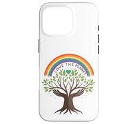 Love The Planet Tree of Peace Rainbow Earth Day Eco Nature Case for iPhone 16 Pro