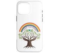 Love The Planet Tree of Peace Rainbow Earth Day Eco Nature Case for iPhone 16 Pro Max