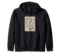 Love The Unloved Gothic Dark Academia Snake Bat Rat Slug Zip Hoodie