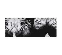 Love Theme Couple Tigers Mouse Pad 12x31.5in Extended Gaming Surface
