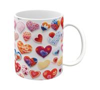 Love Themed Mug - Ceramic Glazed Tumbler, Affection Mug, Hot Drink Container, Daily Use in the Kitchen, Easy Clean Glasses, Material