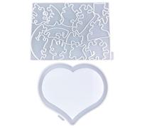 Love Themes Resin Moulds, Distinctive Heart Puzzle Ornament Mould, Stylish Home Decorations, Charm Craft Moulds, Epoxy Resin Art
