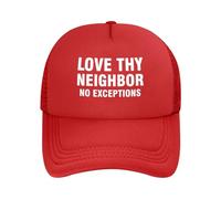 Love Thy Neighbor No Exceptions Unisex Peak Caps Lightweight Tennis Hat Uv Protection Snapback Cap for Sports Summer All Seasons