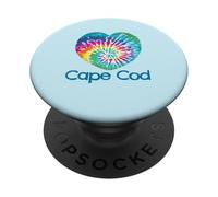 Love Tie Dye Heart Cape Cod Batik Massachusetts Beach PopSockets Adhesive PopGrip