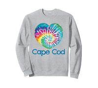 Love Tie Dye Heart Cape Cod Batik Massachusetts Beach Sweatshirt