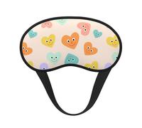 Love Tile Premium Eye Mask â€“ Soft Satin Sleep Mask with Full-Print Front Design, 100% Polyester Shade Eye Cover for Travel, Meditation, Yoga & Night Rest