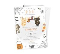 Love To Cherish 10 x Personalised A Little Boo Is Almost Due Baby Shower Invites - HALLOWEEN Themed Baby Shower - with Envelopes, Baby Girl or Boy Theme A6 Unisex