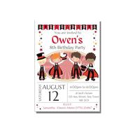 Love To Cherish Personalised Magicians Party Birthday Invitations with envelopes, Magic Show Party Invites, Magical Party - Personalised birthday invitations for boys (10 Invites & Envelopes)