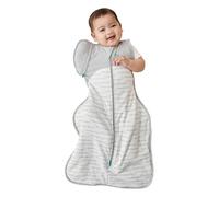 Love To Dream 2-in-1 Transition Bag, M 6-8.5 kg, White, 2.5 Tog | Unzip And Remove The Wings To Turn It Into A Sleep Bag, Arms In or Out, For 16-20°C Room, Machine Washable Cotton, Double Zip