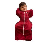 Love To Dream 2-in-1 Transition Bag, M 6-8.5kg, Maroon, 1.0 Tog | Unzip And Remove The Wings To Turn It Into A Sleep Bag, Arms In or Out, For 20-24°C Room, Machine Washable Cotton, Double Zip