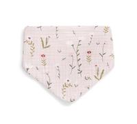 Love To Dream Baby Bibs, 2-Pack Organic Cotton Muslin, Highly Absorbent & Breathable, Mini Posy Light Pink, 17.3" x 11"