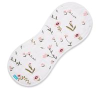 Love To Dream Baby Burp Cloths, 2-Pack Organic Cotton Muslin, Highly Absorbent & Extra Soft, Mini Posy Light Pink