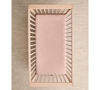 Love To Dream Fitted Crib Sheet Twin Pack - Stardust, Dusty Pink | 100% Cotton Soft Jersey, Breathable Cot Sheets for Oval Mattress, Stardust Dusty Pink, Reusable Storage Bag