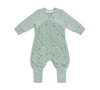Love To Dream Sleep Suit, 2.5 TOG Premium Organic Cotton & Merino Wool Wearable Blanket, Long Sleeve Winter Sleepsuit, Hip-Healthy Design, Green Lambs Best Friend, 3 years