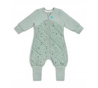 Love To Dream Sleep Suit, 2.5 TOG Premium Organic Cotton & Merino Wool Wearable Blanket, Long Sleeve Winter Sleepsuit, Hip-Healthy Design, Green Lamb's Best Friend, 12-24 Months