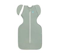 Love To Dream Swaddle 2 in 1 Transition Bag, M 6-8.5kg, Deep Olive, 1.0T | Unzip & Remove The Wings To Turn It Into A Sleep Bag, Arms In or Out, For 20-24°C Room, Machine Washable Cotton, Double Zip