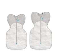 Love To Dream™ Swaddle UP™ Bundle - Newborn 2.2-3.8 kg & Small 3.5-6 kg, White Dreamer, 2.5 Tog, Snug Fit, Double Zip, Machine Washable Cotton, Ideal for 16-20°C