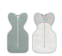 Love To Dream™ Swaddle UP™ Bundle - Small 3.5-6 kg, Deep Olive 1.0 Tog & White Dreamer 2.5 Tog, Snug Fit, Double Zip, Machine Washable Cotton