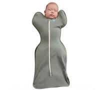 Love To Dream™ Swaddle UP™, Medium 6-8.5 kg - Deep Olive | Snug Fit, Supports Healthy Sleep Routine | 1.0 Tog Ideal for Spring & Summer (20-24°C) | Machine Washable Cotton & Double Zip