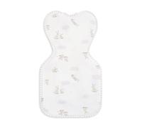 Love To Dream™ Swaddle UP™, Medium 6-8.5 kg - Dragon White, Snug Fit, Supports Healthy Sleep, 1.0 Tog - Ideal for 20-24°C Temperatures, Machine Washable Cotton & Double Zip for Easy Nappy Changes