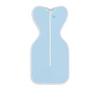 Love To Dream Swaddle Up, Medium 6-8.5 kg Light Blue, Snug Fit Supports Good Sleep, 0.2 Tog Suitable for Warm Temperature (24-27°C), Machine Washable & Double Zip for Easy Nappy Change