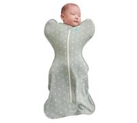 Love To Dream™ Swaddle UP™, Medium 6-8.5 kg - Moon Olive, Snug Fit, Supports Healthy Sleep Routine, 1.0 Tog For 20-24°C Temperatures, Machine Washable Stretch Cotton, 2 Zips for Easy Nappy Change