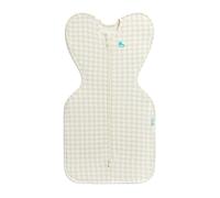 Love To Dream™ Swaddle UP™, Medium 6-8.5 kg - Tan Houndstooth, Snug Fit, Supports Healthy Sleep Routine, 1.0 Tog For 20-24°C Temperatures, Machine Washable Stretch Cotton, 2 Zips for Easy Nappy Change