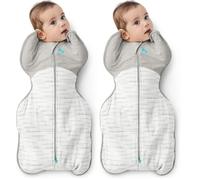Love To Dream™ Swaddle UP™, Medium 6-8.5 kg - White Dreamer | Snug Fit, Supports Healthy Sleep Routine | 2.5 Tog Ideal for Winter & Autumn (16-20°C) | Machine Washable Cotton & Double Zip (Pack of 2)