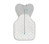 Love To Dream Swaddle UP, 6-8.5 kg, White Mini Cloud, Snug Fit Supports Good Sleep, 1.5 TOG Suitable All Year for (18-22°C) Temperature, Machine Washable & Double Zip for Easy Nappy Change