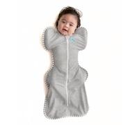 Love To Dream Swaddle Up, Newborn 2.2-3.8 kg - Grey, Snug Fit, Supports Healthy Sleep Routine, 1.0 Tog - Ideal for 20-24°C Temperatures, Machine Washable Cotton & Double Zip for Easy Nappy Changes