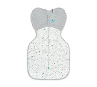 Love To Dream Swaddle Up, Newborn 2.2-3.8 kg, White Snug Fit Supports Good Sleep, 1.5 Tog Suitable All Year for (18-22°C) Temperature, Machine Washable & Double Zip for Easy Nappy Change