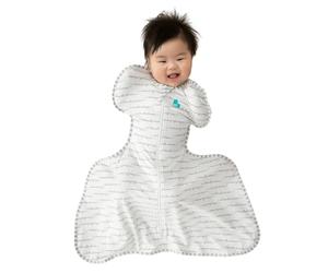 Love To Dream, Swaddle Up Original, Hip Dysplasia, Dreamy White, Medium, Specially designed with a wider fit at the bottom so it can be worn over a harness or hip dysplasia support.