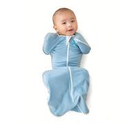 Love To Dream™ Swaddle UP™, Small 3.5-6 kg - Blue, Snug Fit, Supports Healthy Sleep, 1.0 Tog - Ideal for 20-24°C Temperatures, Machine Washable Cotton & Double Zip for Easy Nappy Changes