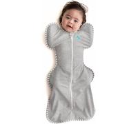 Love To Dream™ Swaddle UP™, Small 3.5-6 kg - Grey, Snug Fit, Supports Healthy Sleep Routine, 1.0 Tog - Ideal for 20-24°C Temperatures, Machine Washable Cotton & Double Zip for Easy Nappy Changes