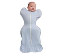 Love To Dream™ Swaddle UP™, Small 3.5-6 kg - Twinkle Powder Blue, Snug Fit, Supports Healthy Sleep Routine, 1.0 Tog For 20-24°C Temperature, Machine Washable Stretch Cotton, 2 Zips, Easy Nappy Change