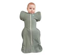 Love To Dream Swaddle Up Transition Bag, Large 8-11.5 kg, Deel Olive, Snug Fit, Zip-Off Wings, 1.0 Tog Suitable for Moderate Temperature (20-24°C), Machine Washable & Double Zip for Easy Nappy Change