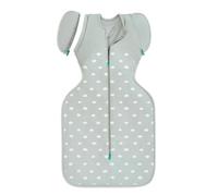 Love To Dream Swaddle Up Transition Bag, Large 8.5-11 kg - Light Olive Mini | Snug Fit with Patented Zip-Off Wings | 1.5 Tog Ideal for All-Year Use (18-22°C) | Machine Washable & Double Zip