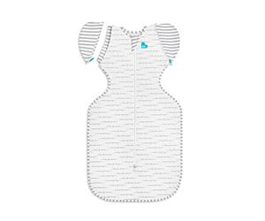 Love To Dream™ Swaddle UP™ Transition Bag, Large 8.5-11 kg - White Dreamer | Snug Fit with Zip-Off Wings | 1.0 Tog Ideal for Spring & Summer (20-24°C) | Machine Washable Stretch Cotton & Double Zip