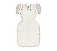 Love To Dream™ Swaddle UP™ Transition Bag, Medium 6-8.5 kg - Plain Cream | Snug Fit with Zip-Off Wings | 1.0 TOG Ideal for Spring & Summer (20-24°C) | Machine Washable Organic Cotton & Double Zip