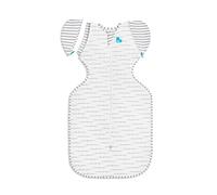 Love To Dream™ Swaddle UP™ Transition Bag, Medium 6-8.5 kg - White Dreamer | Snug Fit with Zip-Off Wings | 1.0 Tog Ideal for Spring & Summer (20-24°C) | Machine Washable Cotton & Double Zip