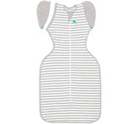 Love To Dream™ Swaddle UP™ Transition Bag, X-Large 11-14 kg - Grey | Snug Fit with Zip-Off Wings | 1.0 Tog Ideal for Spring & Summer (20-24°C) | Machine Washable Cotton & Double Zip