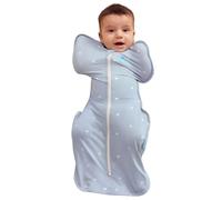 Love To Dream Swaddle Up Viscose from Bamboo, Arms Up Position, Natural Arms Up Position, Self-Soothing, 1.0 TOG (20-24°C) Ideal for Moderate Temps, Mist Blue Boats, Medium
