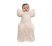 Love To Dream Swaddle Up Viscose from Bamboo, Arms Up Position, Natural Arms Up Position, Self-Soothing, 1.0 TOG (20-24°C) Ideal for Moderate Temps, Cream Lemons, Small