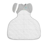 Love To Dream™ Transition Bag Hip Harness, Large 8.5-11 kg - Dreamer White, Holds Legs in Place, 2.5 Tog Suitable for 16°C & 20°C, Arm-Up Position, Wider Fit at Bottom, 2 Zips, Machine Washable Cotton