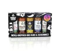 Love to Grill BBQ Rub Gift Set, 5 x 100g Barbecue Seasoning Shakers, Pitmaster BBQ Rub Greek Gyros Souvlaki, Steakhouse Gaucho Seasoning, Lemon SPG (Salt,Pepper,Garlic), Al Pastor.