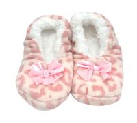Love To Laze Ladies Pink Leopard Print Cosy Toes Assorted Sizes